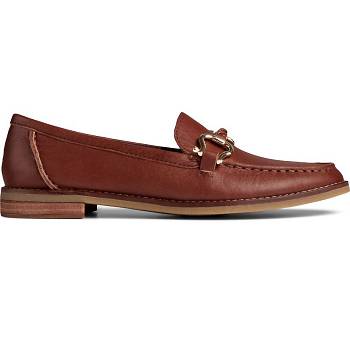 Sperry Seaport Penny Plushwave Shackle Kožené Hnede - Damske Mokasíny